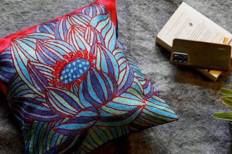 Transform Your Living Room: 5 Designer Ways to Style Hand-Embroidered Cushion Covers from Zaina - Flourish Planet