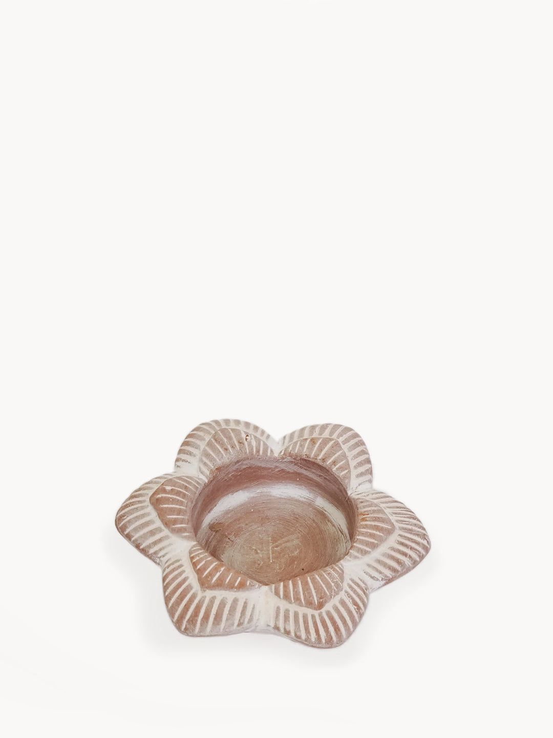 Terracotta Tea Light Candle Holder - Flower Korissa