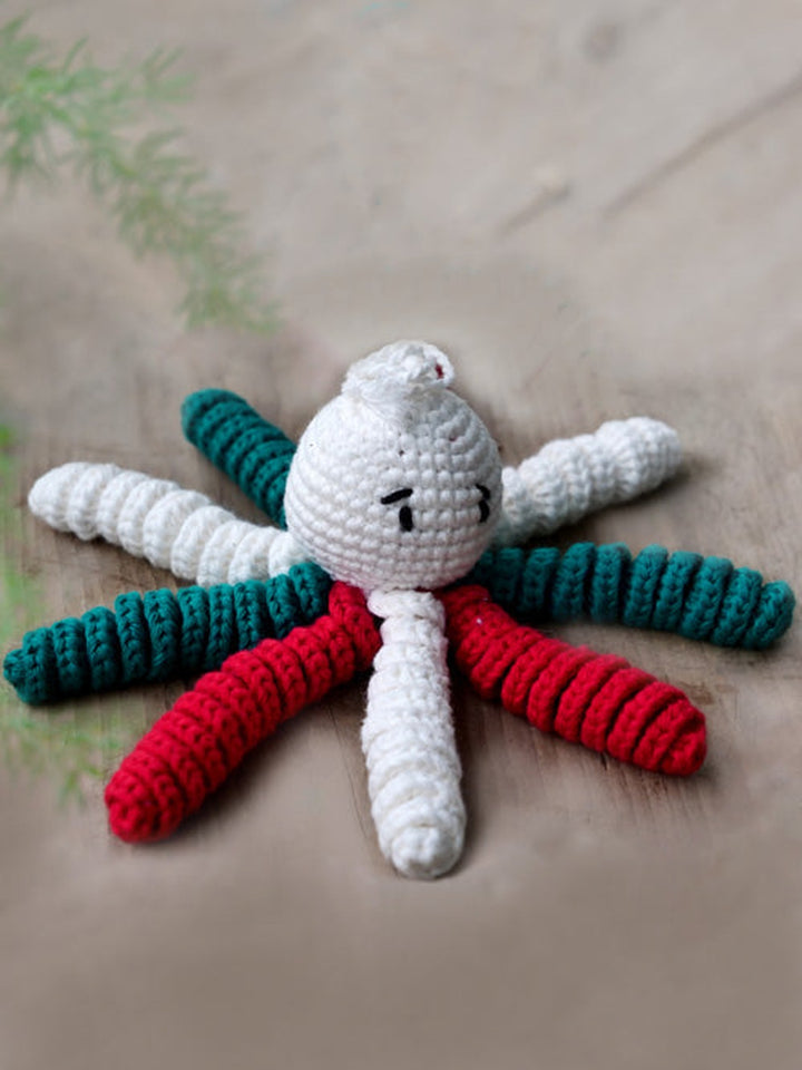 Octopus White Red And Green Set of 2