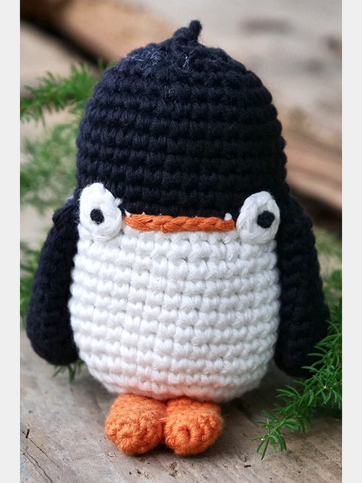 Penguin White Black Orange Set of 2