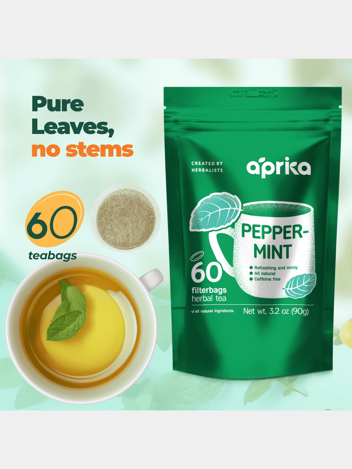 Food100% Pure Peppermint Herbal Tea, 60 bagsAprika Life