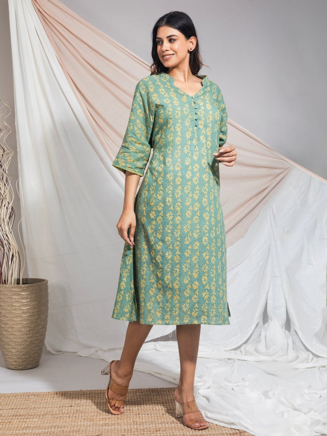 batik cotton dress Indian Ethnic Women's Libha Batik Cotton Dress 6XL