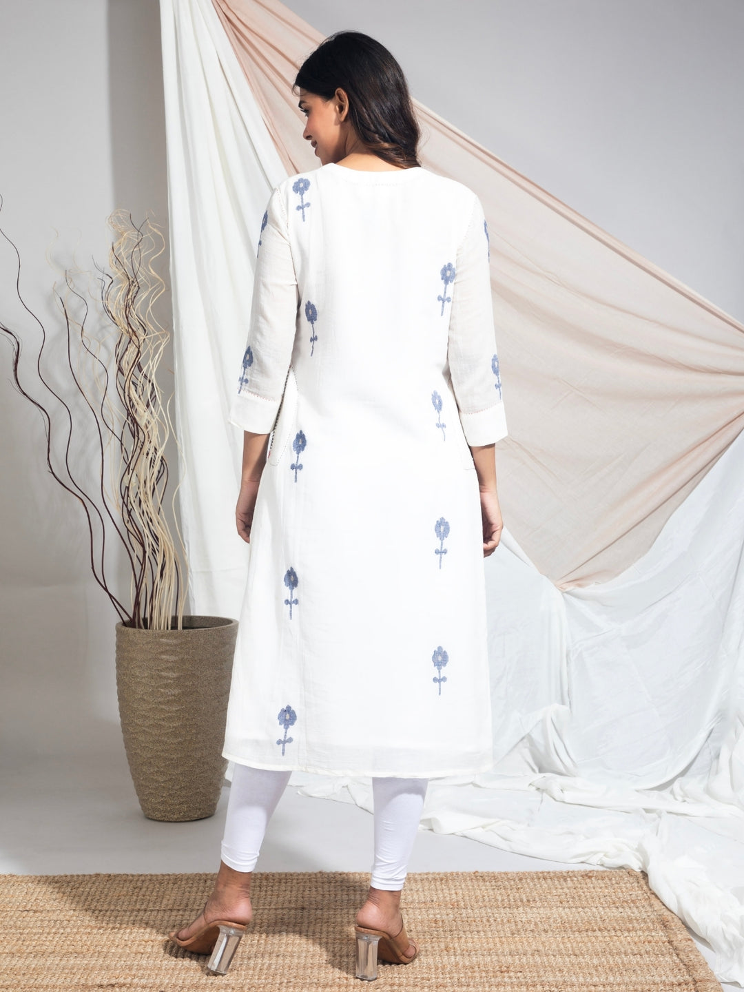 Ira Hand Woven Cotton Jamdani Kurti