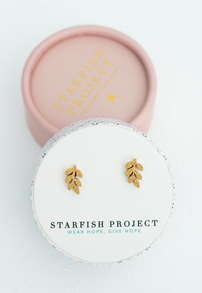 Frosted Rowen Stud Earrings Starfish Project