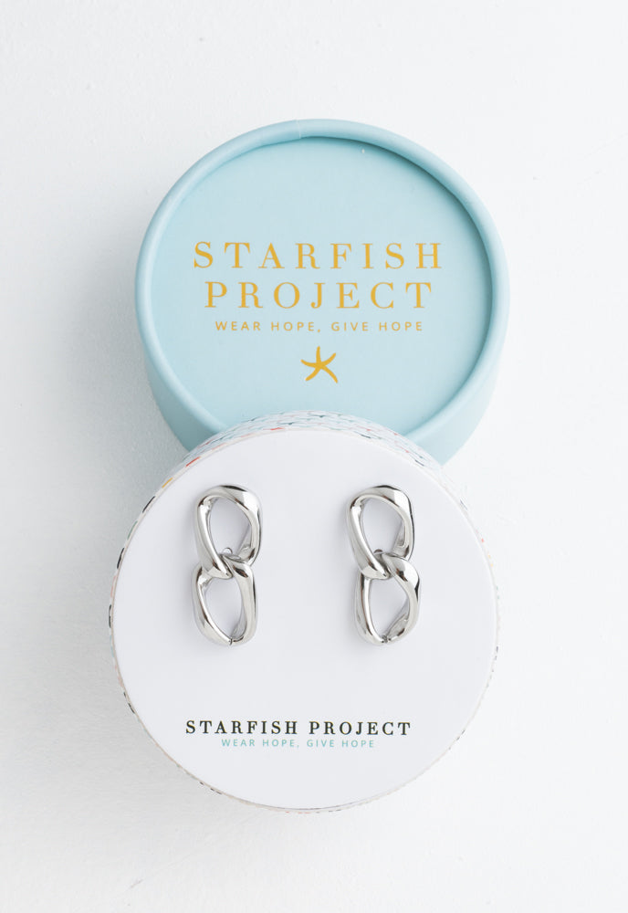 Linked Together Earrings in Silver Starfish Project