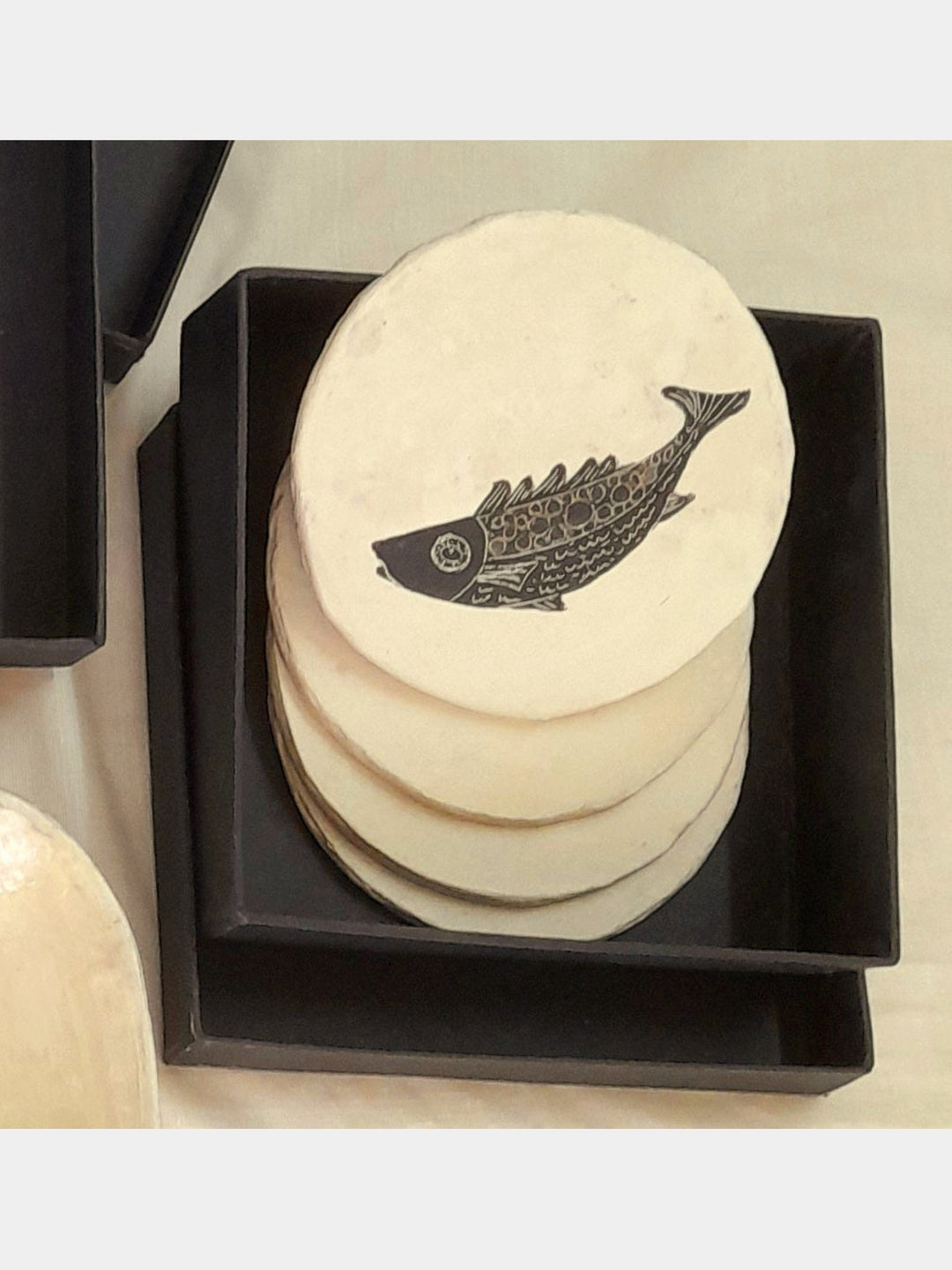 Black Fish Platter Snacks Set Aranya Earthcraft