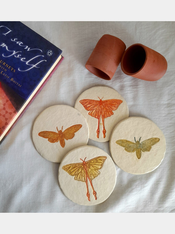 Moth Coasters Aranya Earthcraft