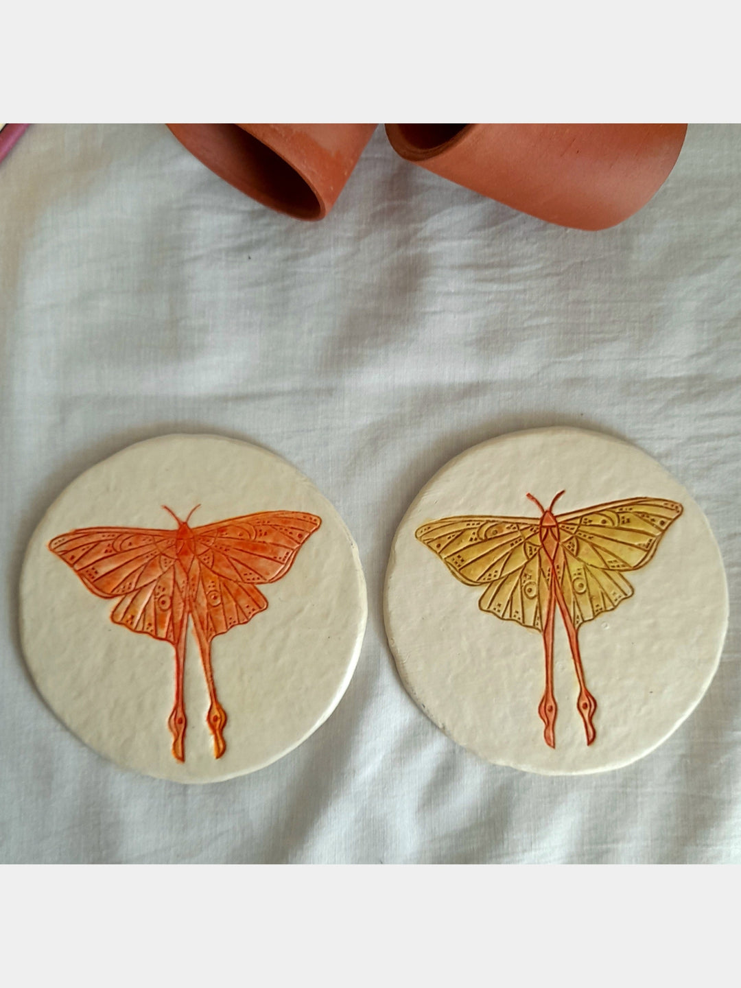 Moth Coasters Aranya Earthcraft