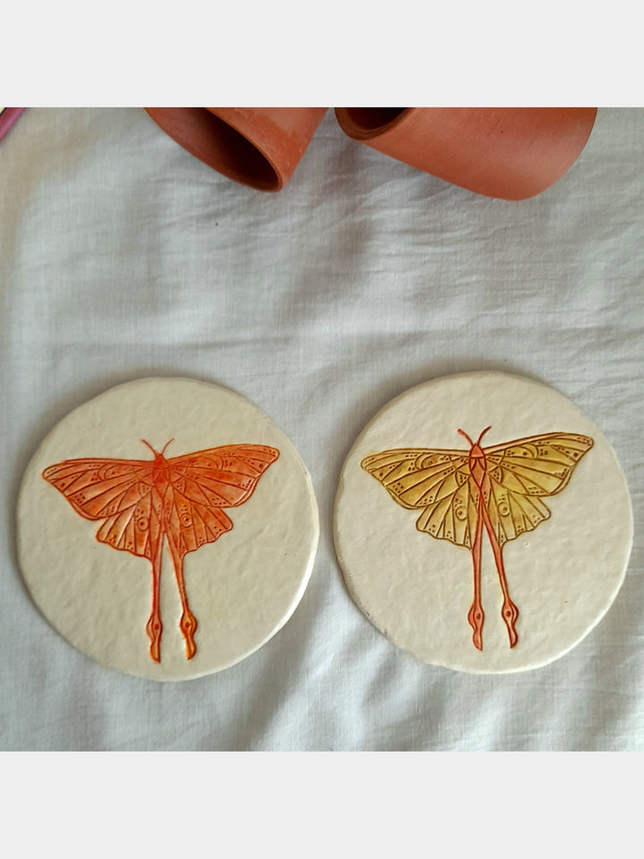 Moth Coasters Aranya Earthcraft