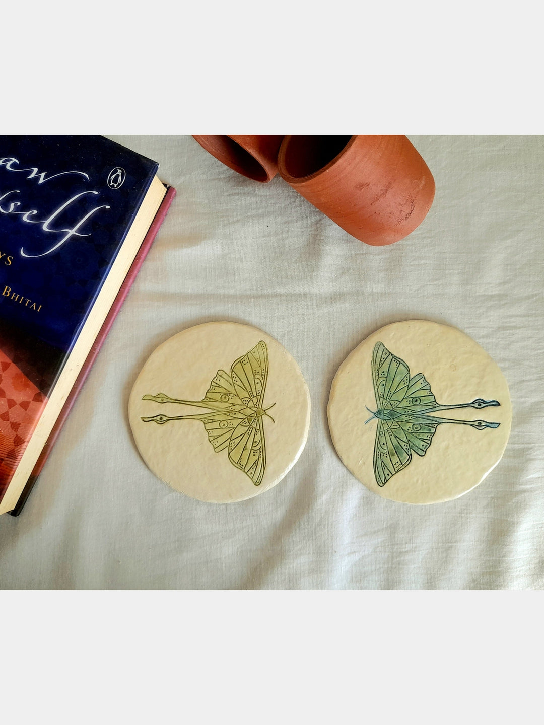 Moth Coasters Aranya Earthcraft