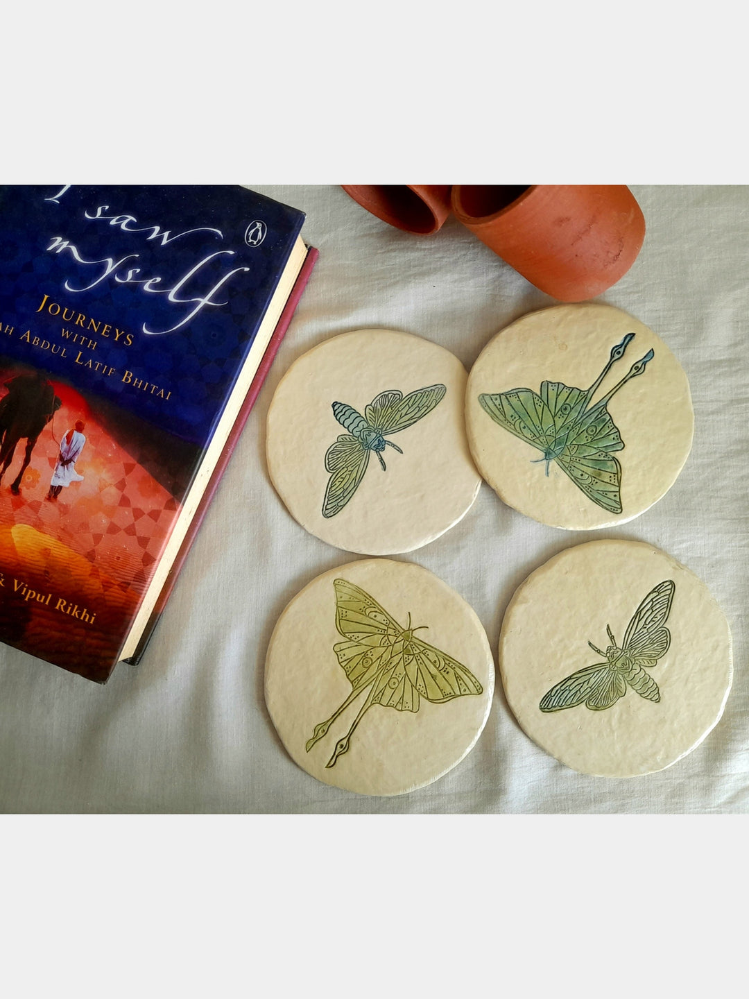 Moth Coasters Aranya Earthcraft