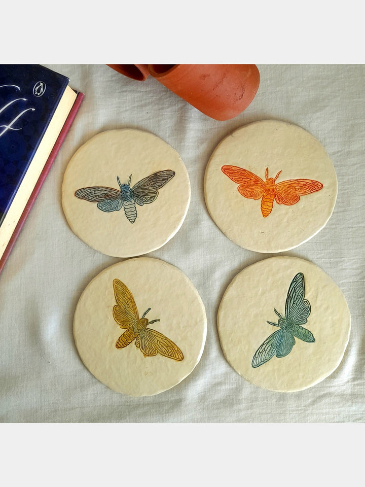 Moth Coasters Aranya Earthcraft