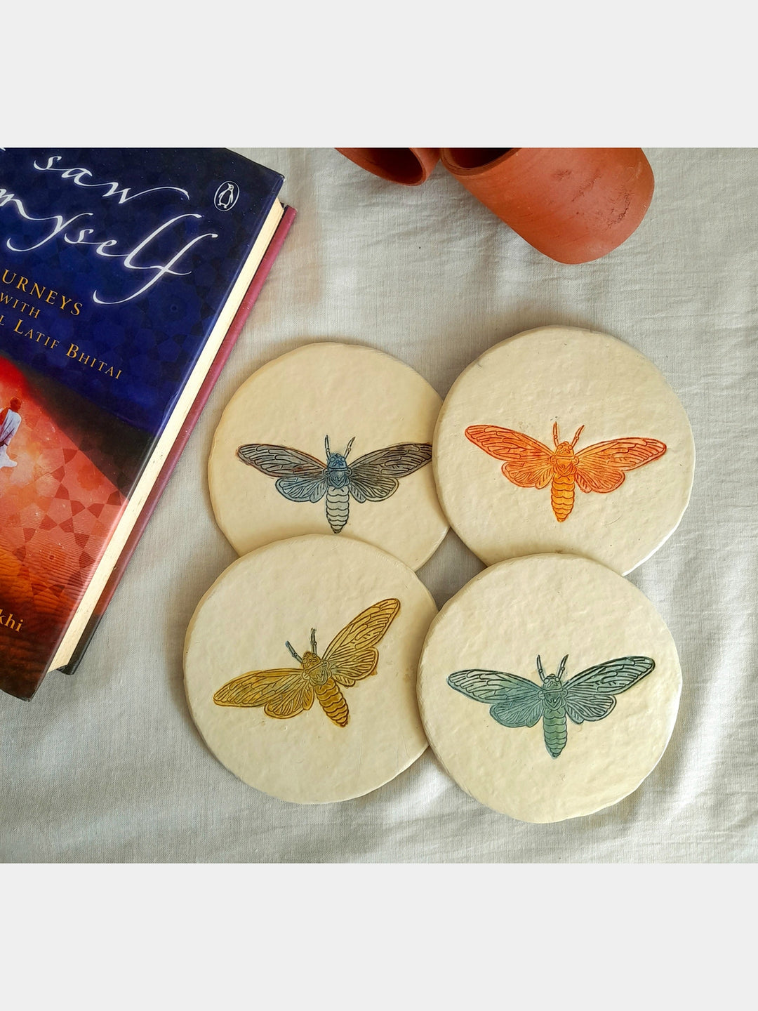 Moth Coasters Aranya Earthcraft