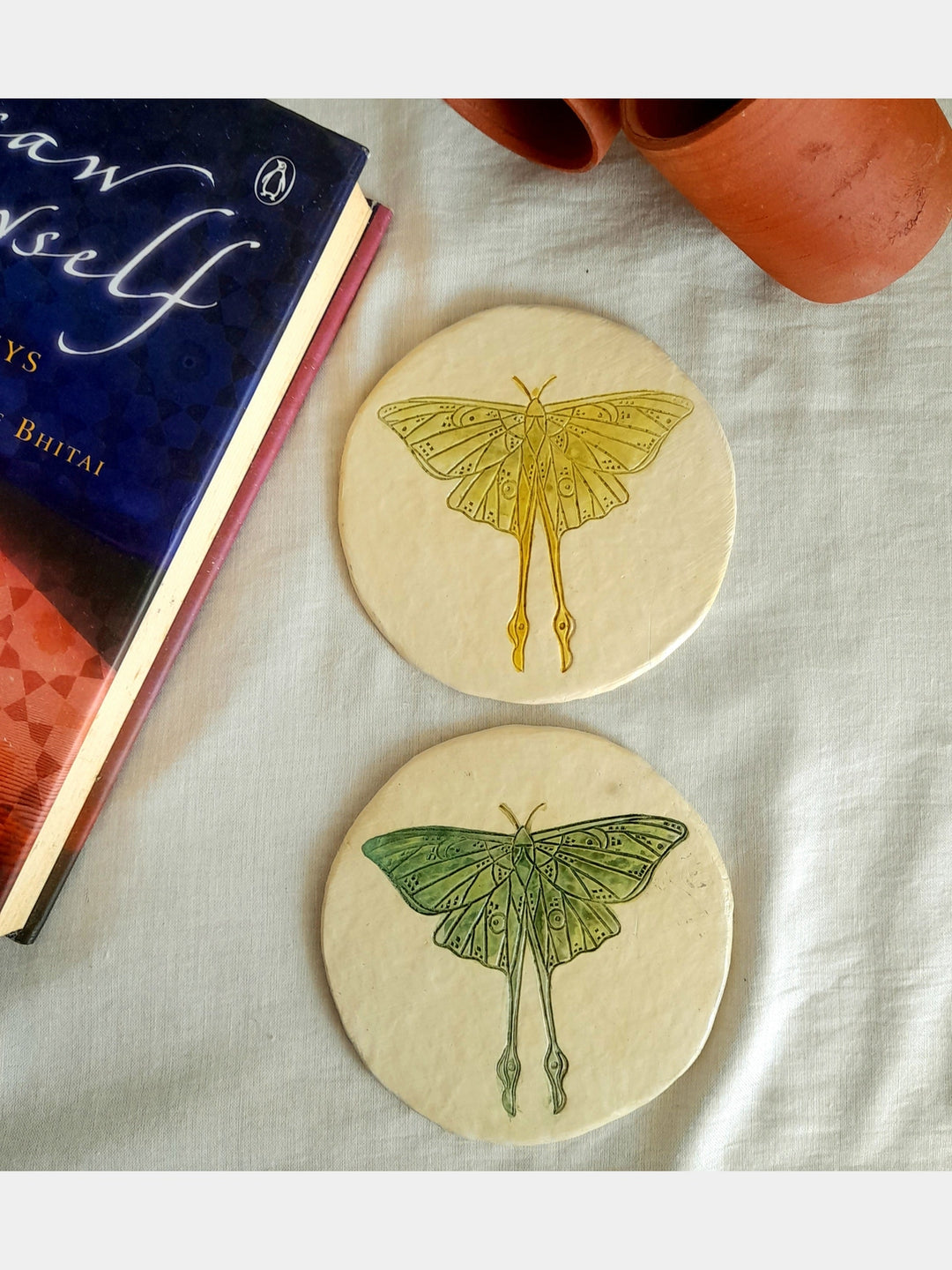 Moth Coasters Aranya Earthcraft