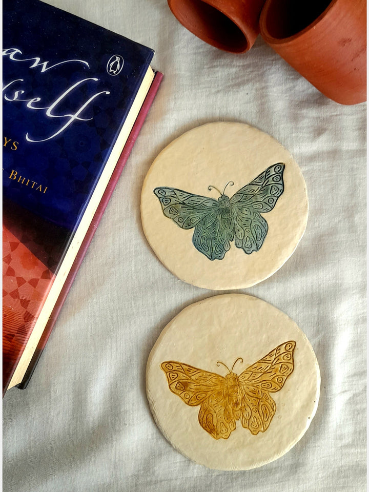 Moth Coasters Aranya Earthcraft