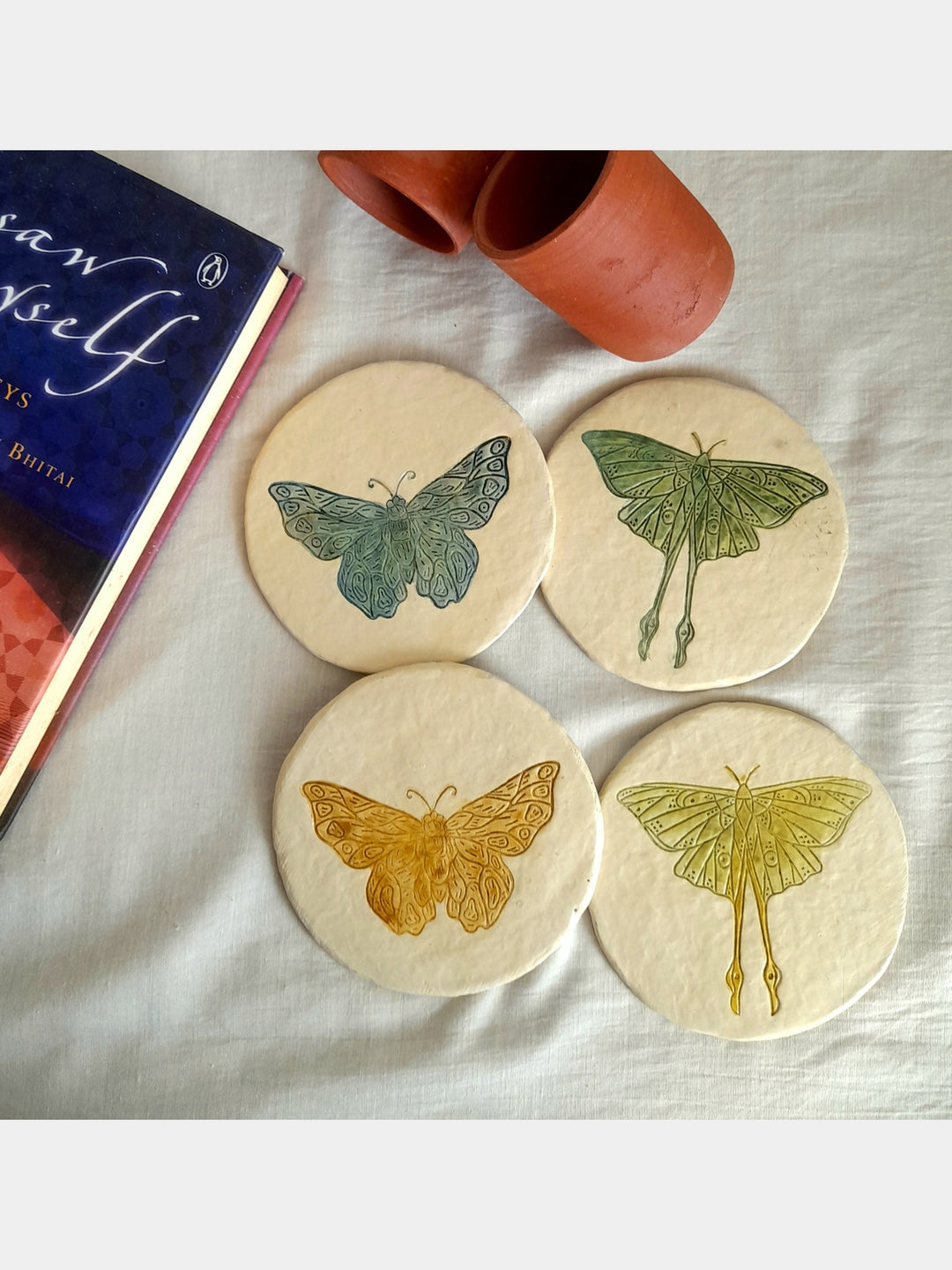 Moth Coasters Aranya Earthcraft