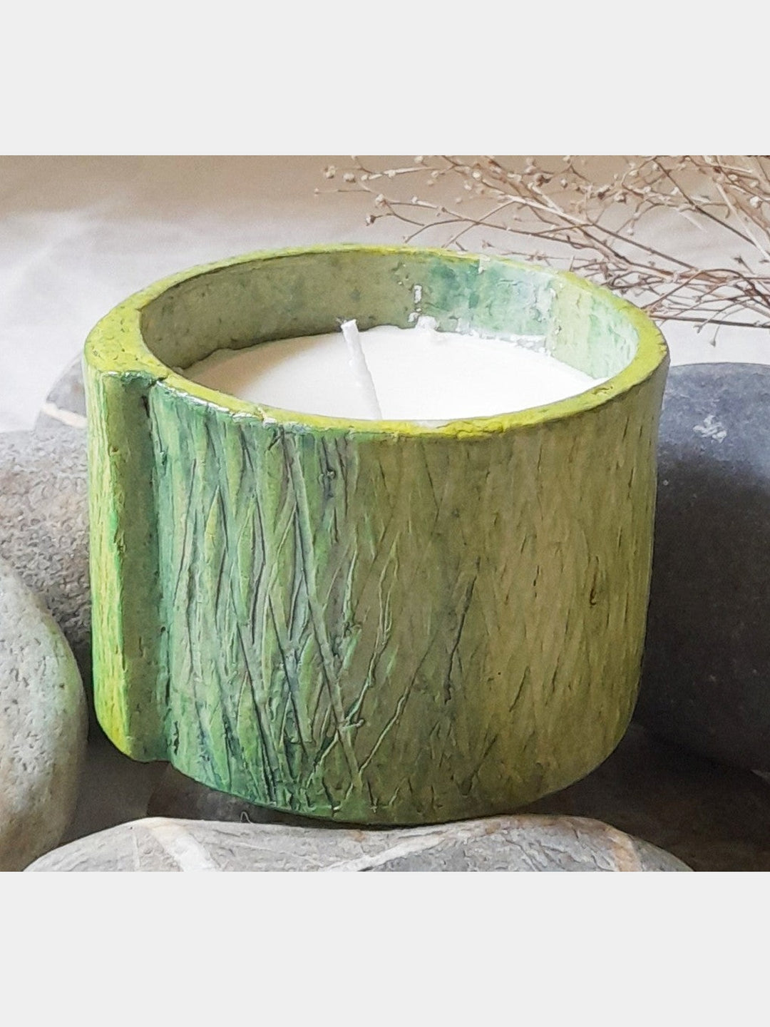 Bark Texture Candle Holder Aranya Earthcraft