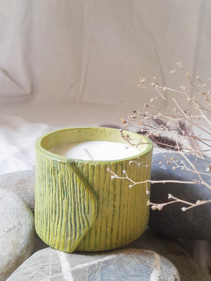 Bark Texture Candle Holder Aranya Earthcraft