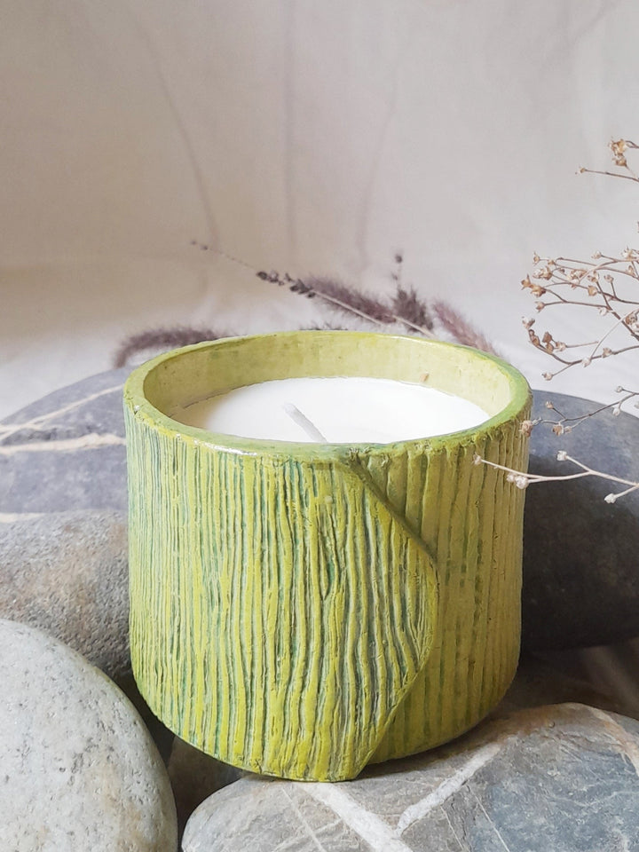 Bark Texture Candle Holder Aranya Earthcraft