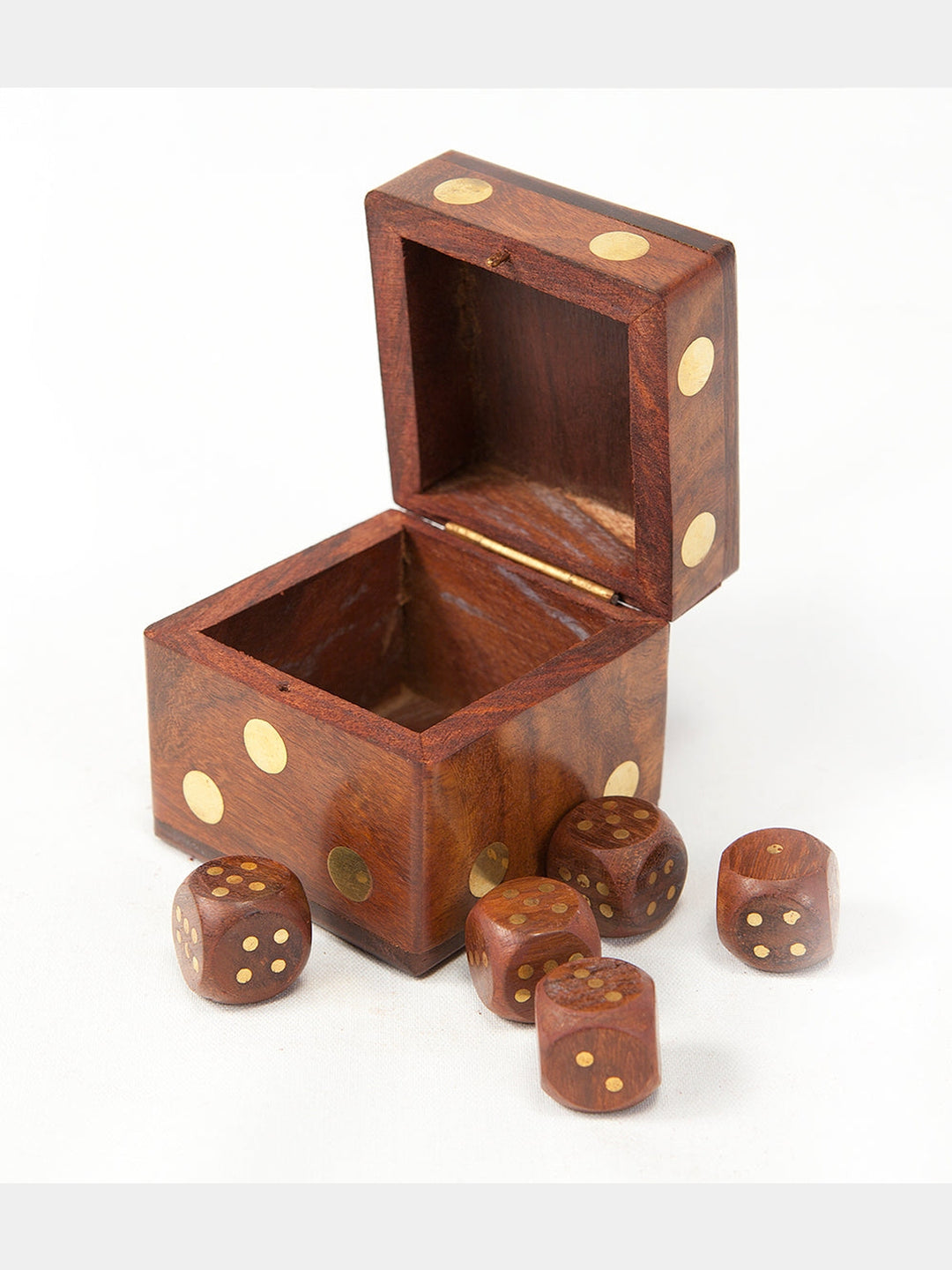 5 Dice Box Set -  Handcrafted Wood Matr Boomie