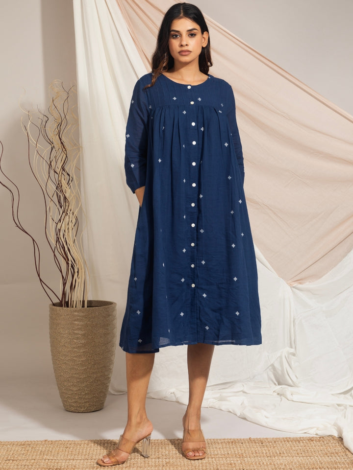 Tara Hand Woven Cotton Jamdani Dress