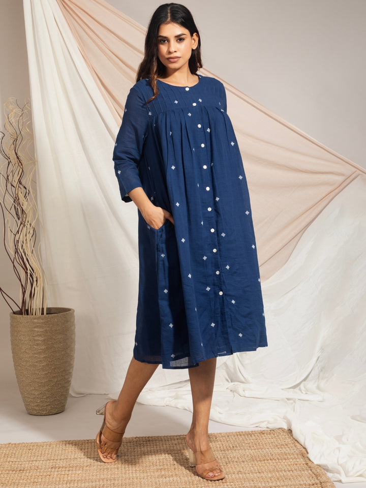 Tara Hand Woven Cotton Jamdani Dress