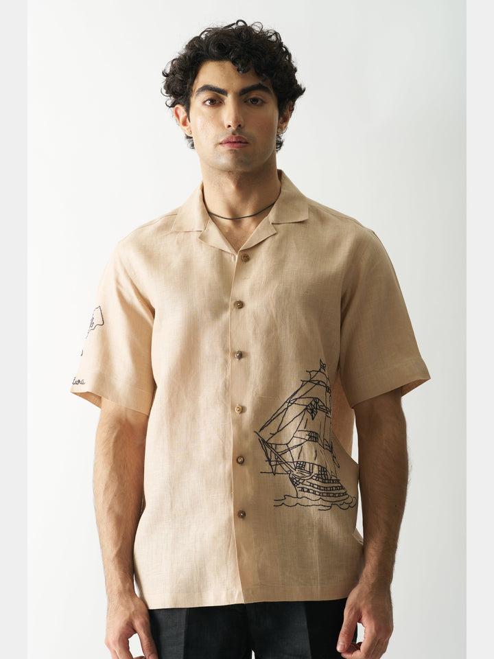 Pirate’s Plunder - Hand Embroidered Linen Shirt Cultura Studio