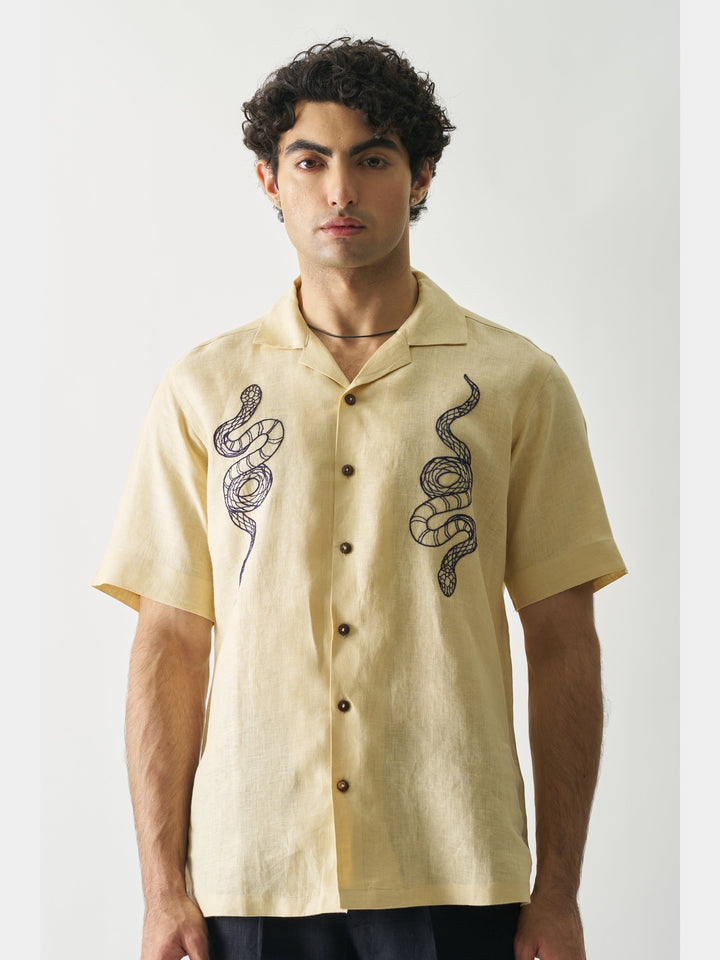 Venomous Aesthetic - Hand Embroidered Linen Shirt Cultura Studio