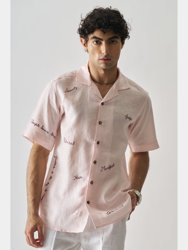 11:11 - Hand Embroidered Linen Shirt Cultura Studio