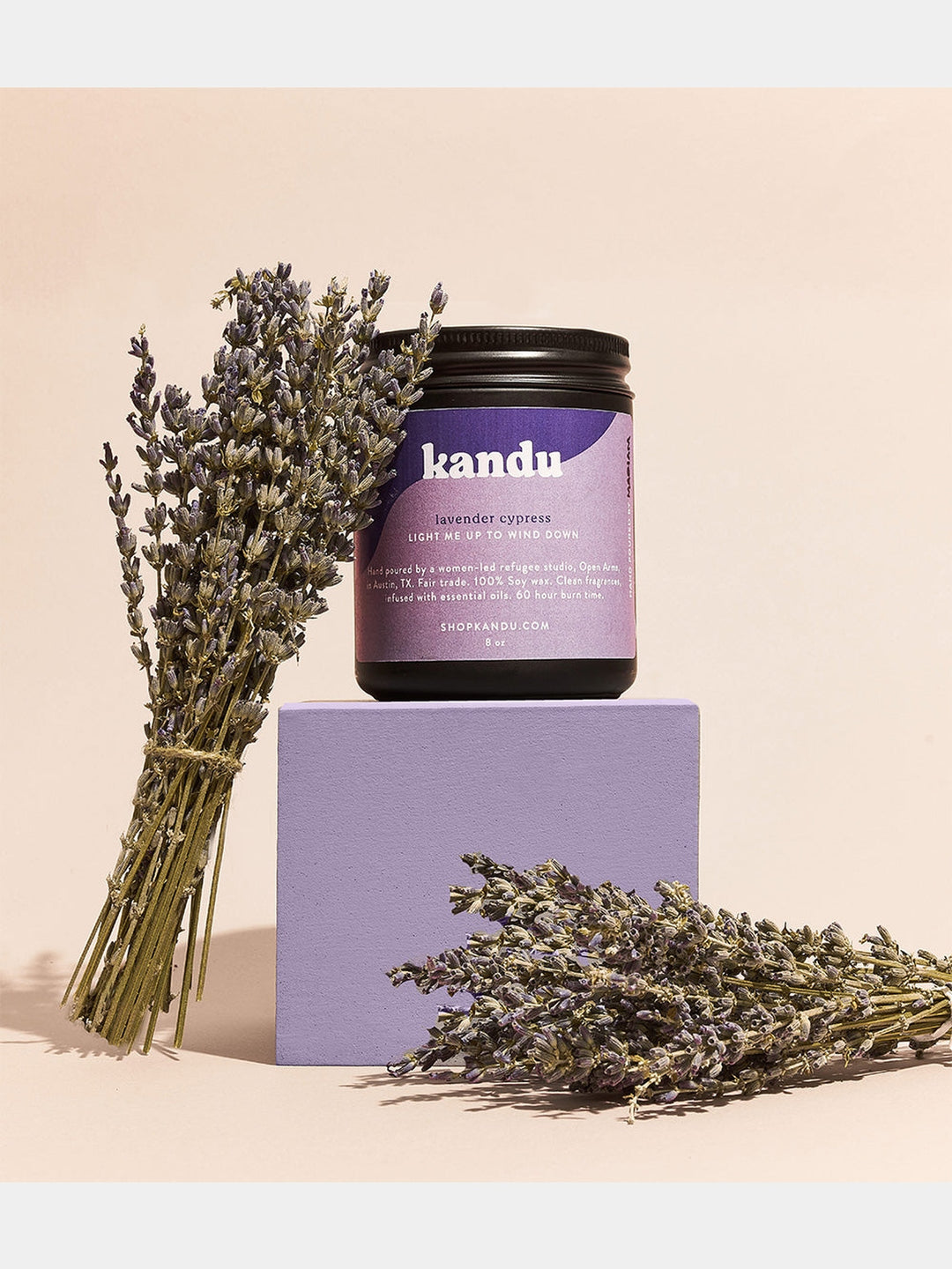 lavender cypress 8oz candle Matr Boomie