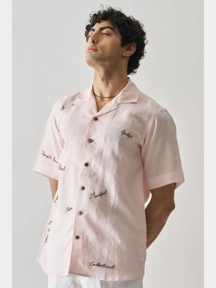 11:11 - Hand Embroidered Linen Shirt Cultura Studio