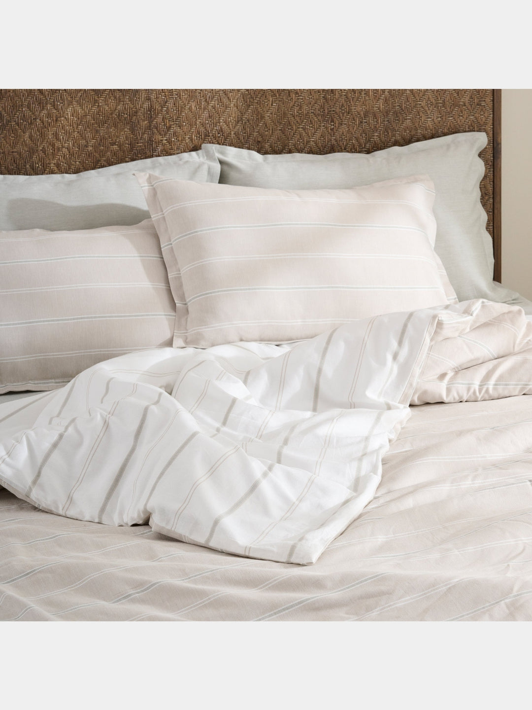 Sage Twinline | Cotton Bamboo | Chambray | Duvet Cover