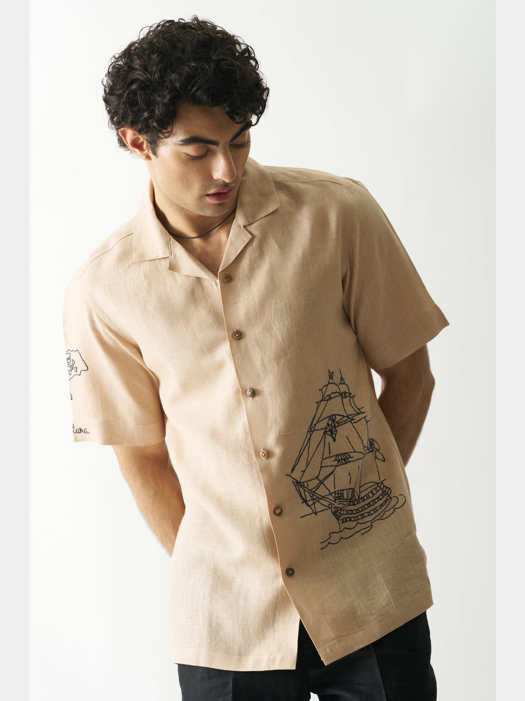 Pirate’s Plunder - Hand Embroidered Linen Shirt Cultura Studio