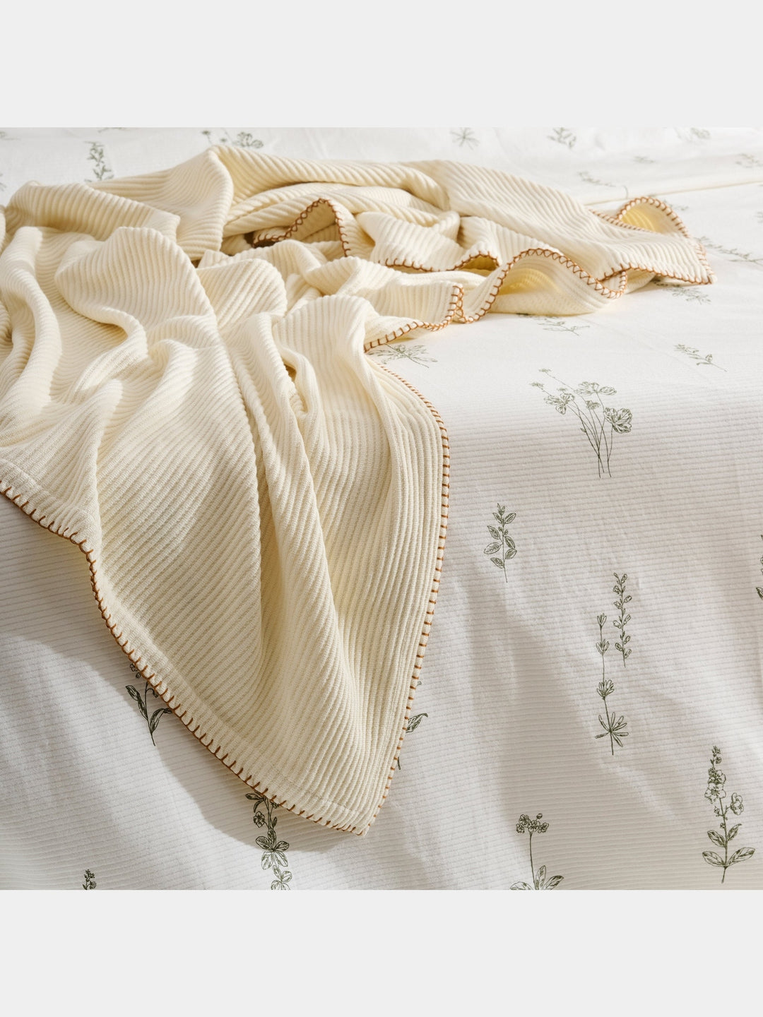 Cream Whip | Cotton Bamboo | Cord Rib | Throw