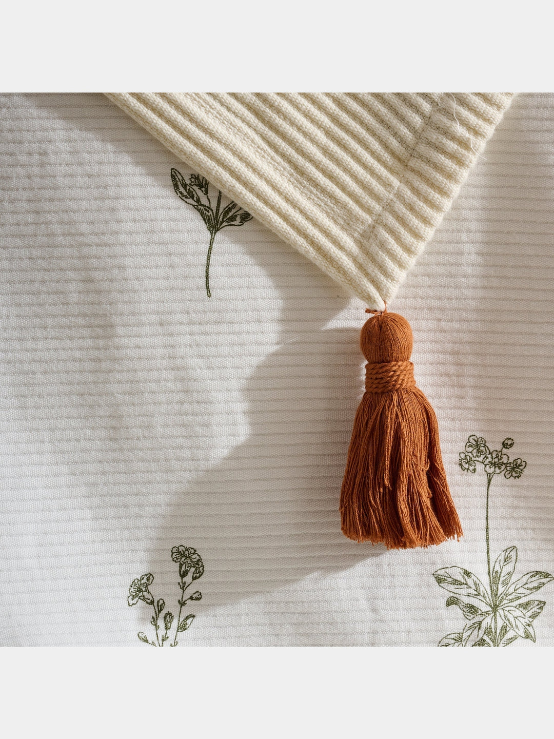 Cream Plume | Cotton Bamboo | Cord Rib | Throw