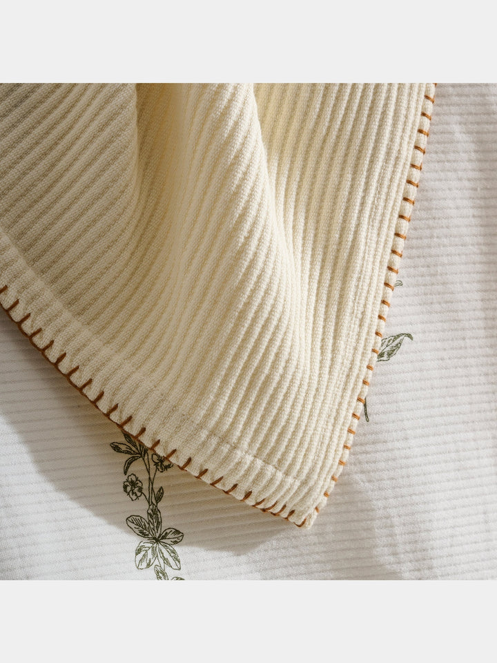 Cream Whip | Cotton Bamboo | Cord Rib | Throw