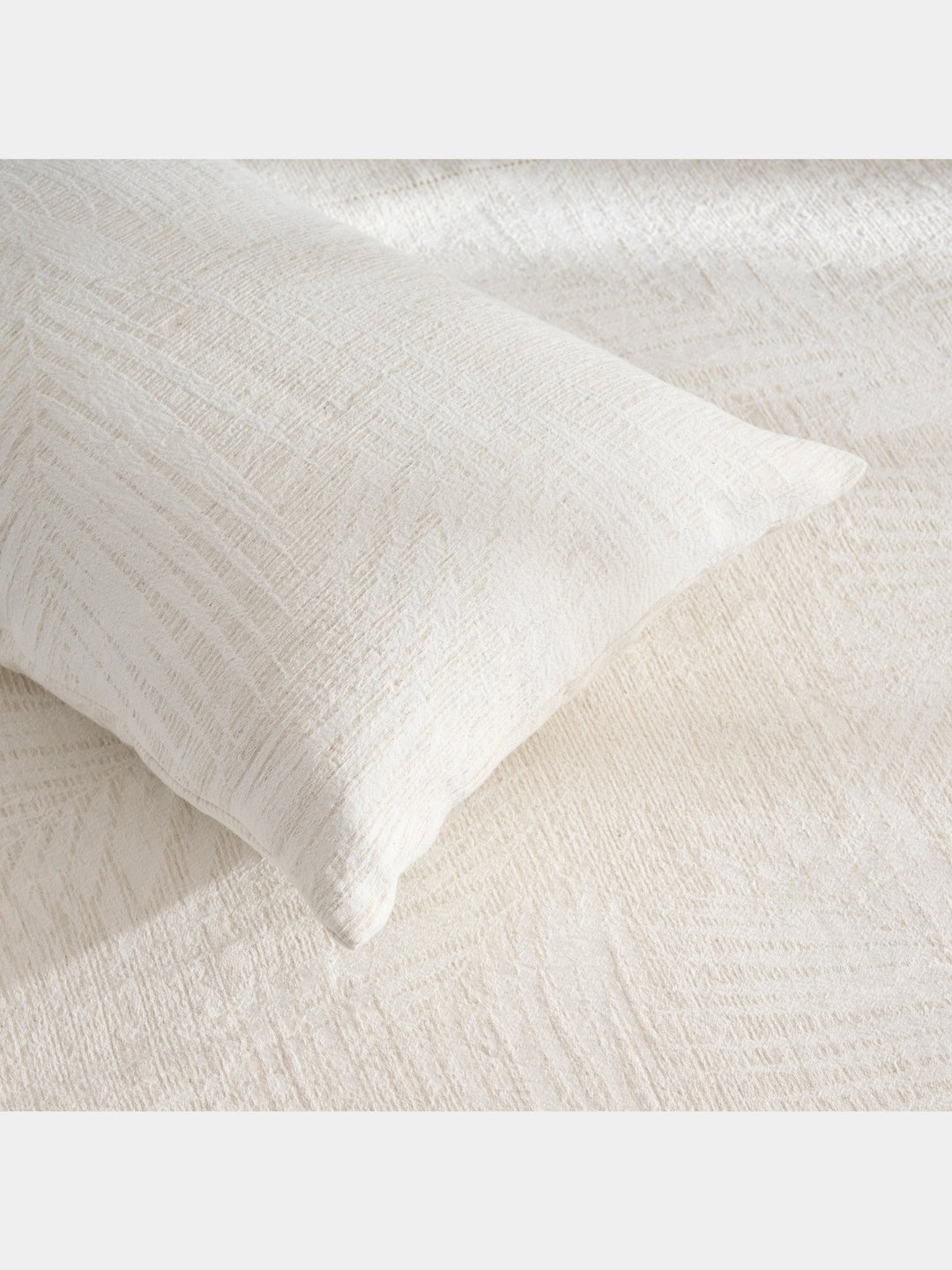 Palm Shadow | Cotton Linen | Jacquard | Bed Cover