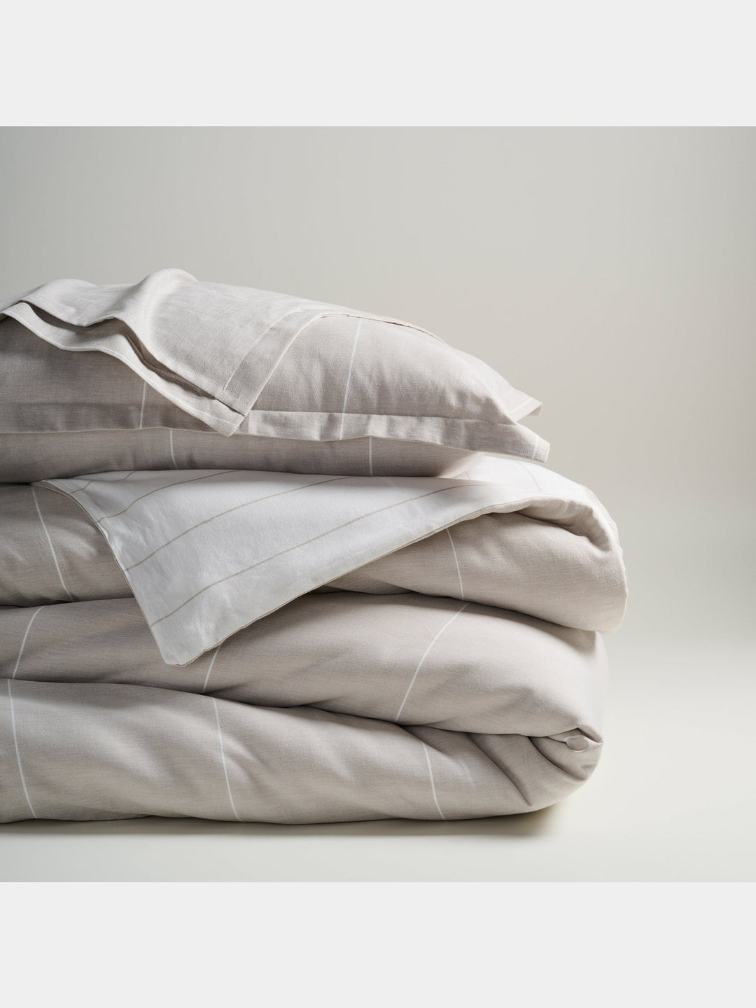 Feather Pin Pair | Cotton Bamboo | Chambray | Duvet Cover