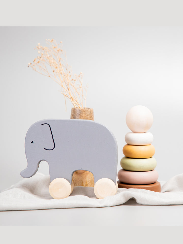 Birch Elephant Roller Toy