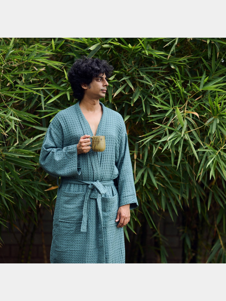 Ease Robe | Cotton Bamboo | Waffle | Bathrobe