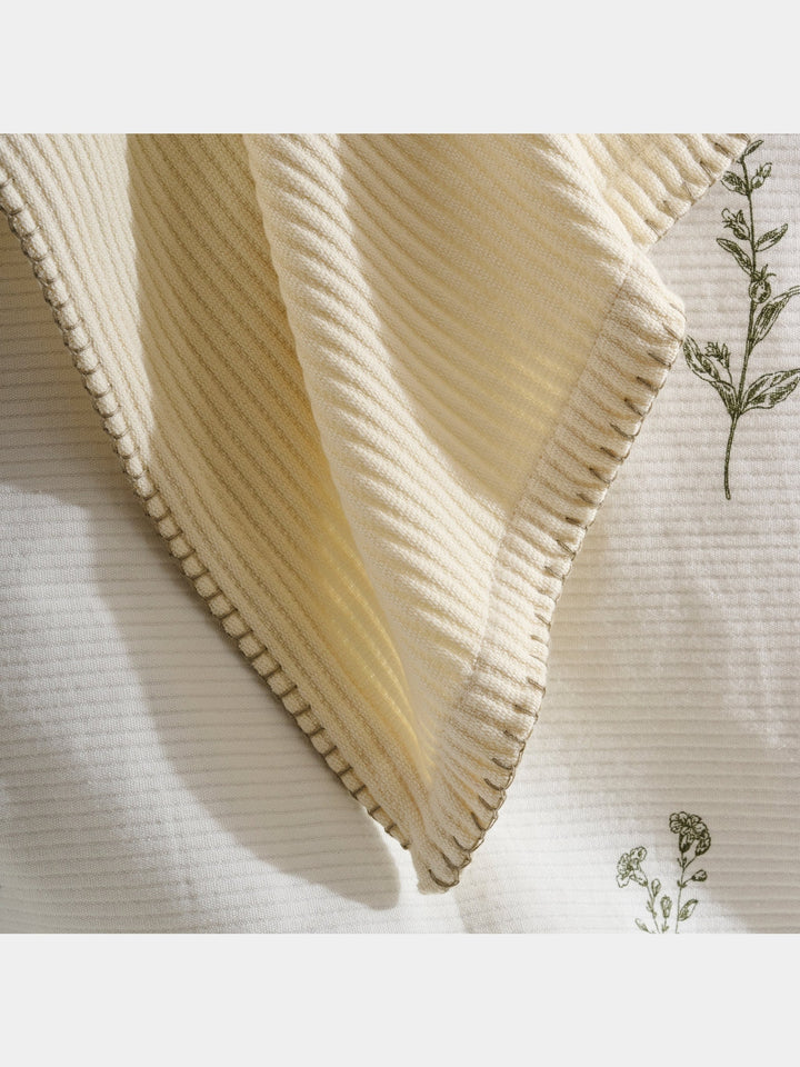 Cream Whip | Cotton Bamboo | Cord Rib | Throw