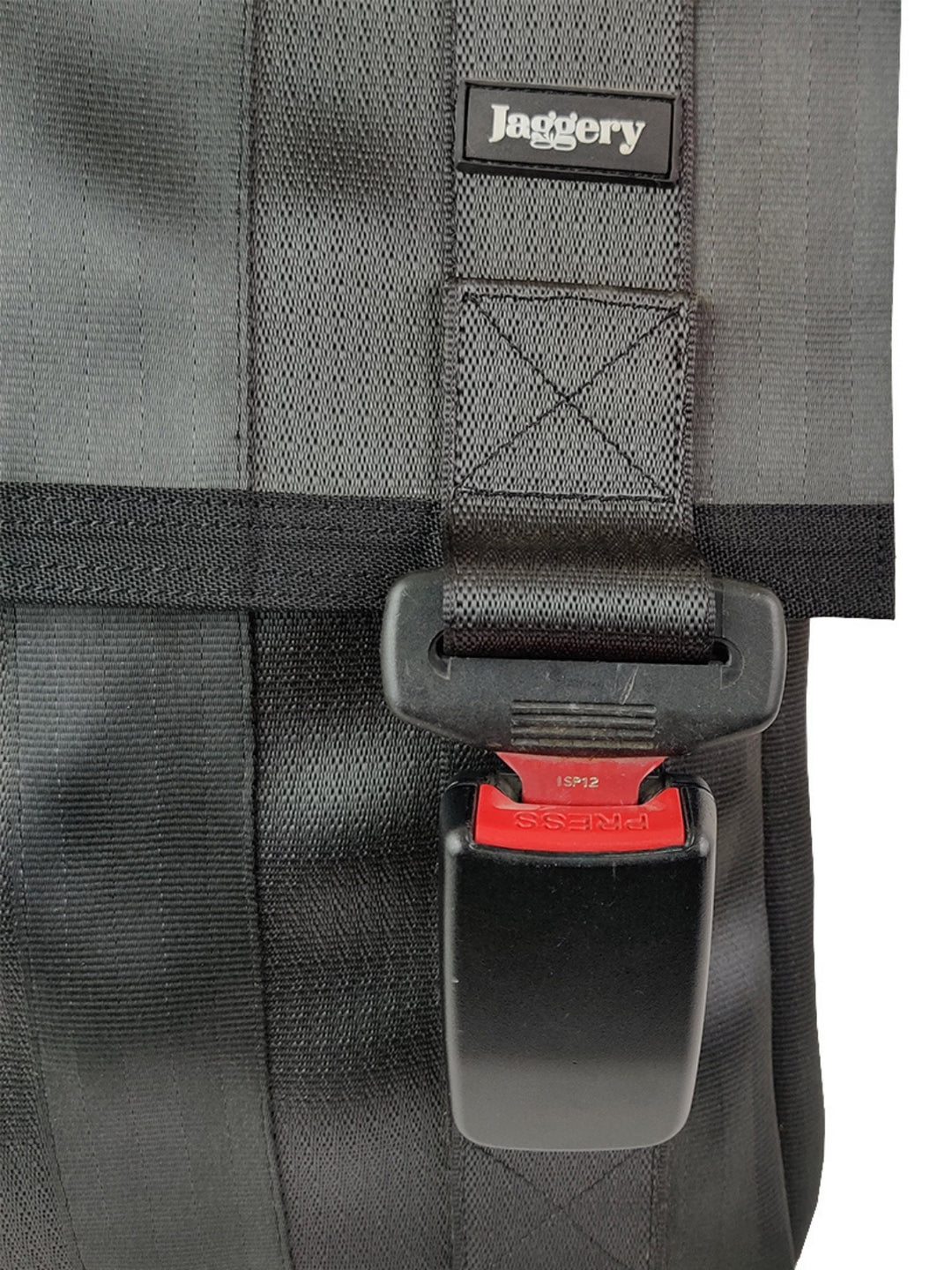 Noir Freelancer's Satchel Bag in Rescued Car Seat Belts [11" cafe bag]