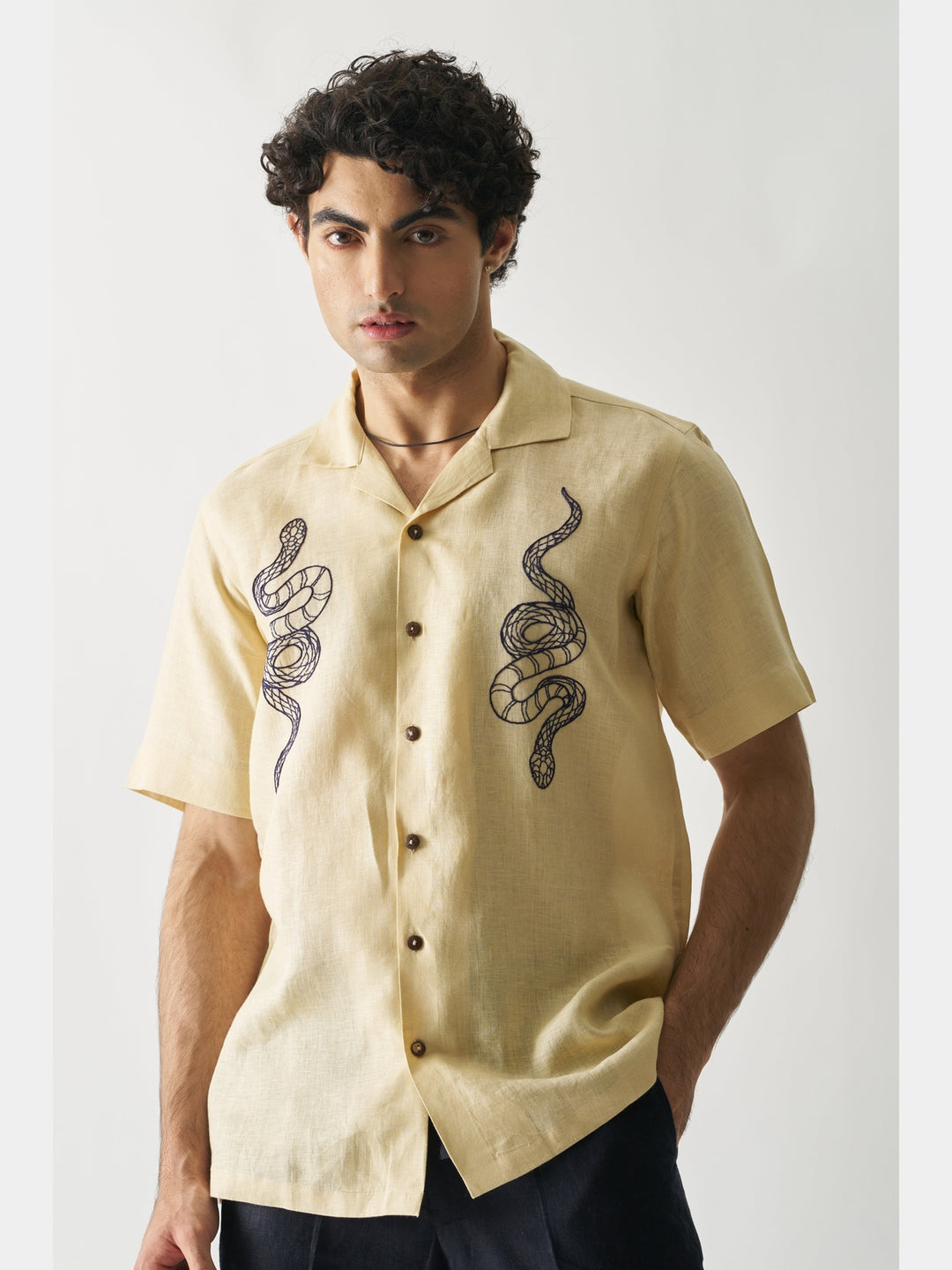 Venomous Aesthetic - Hand Embroidered Linen Shirt Cultura Studio