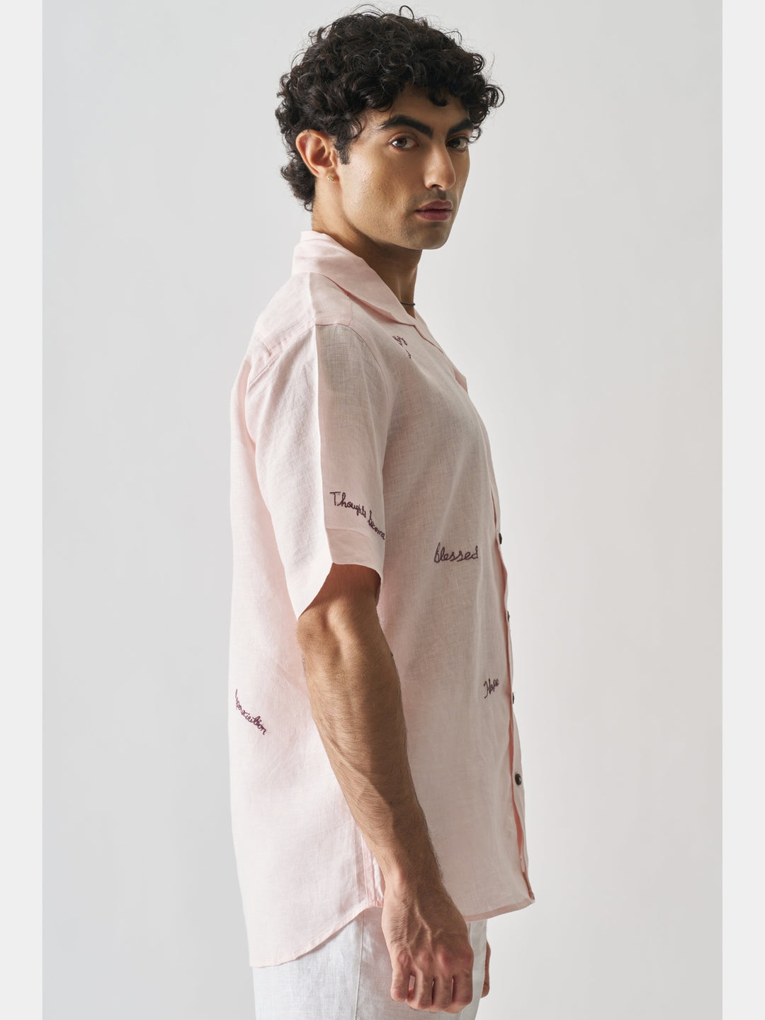 11:11 - Hand Embroidered Linen Shirt Cultura Studio