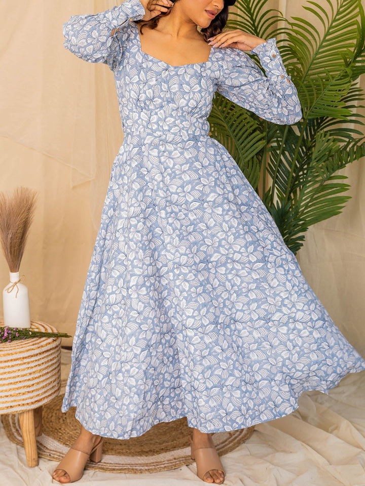 THE LAST SUMMER The Juliet Dress Powder Blue Anaqii