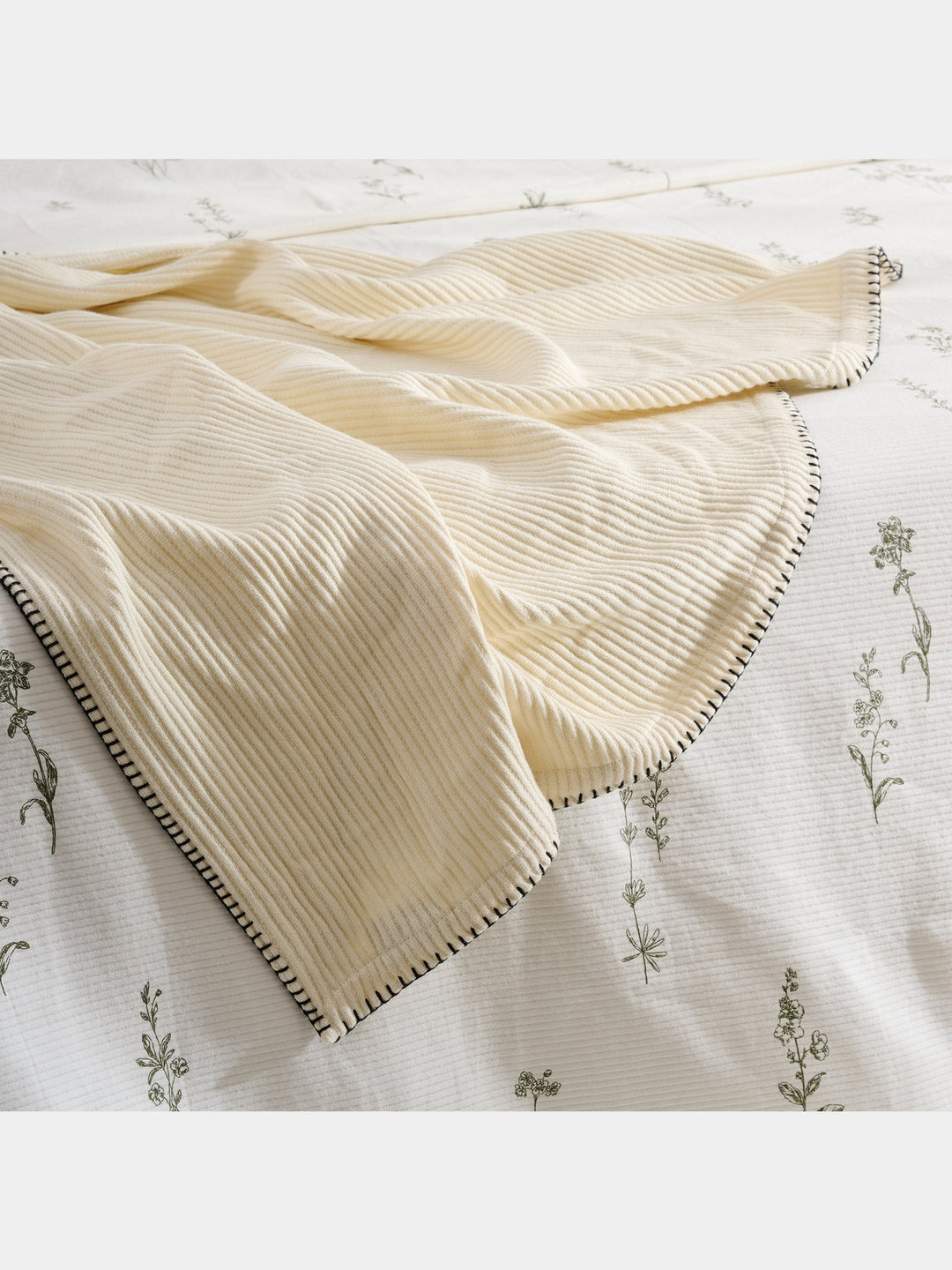 Cream Whip | Cotton Bamboo | Cord Rib | Throw