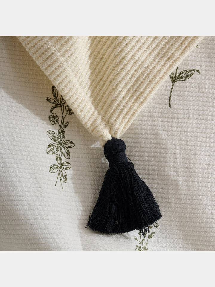 Cream Plume | Cotton Bamboo | Cord Rib | Throw