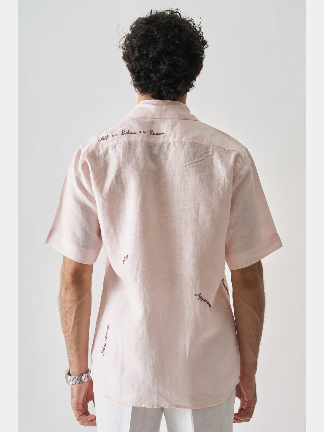 11:11 - Hand Embroidered Linen Shirt Cultura Studio