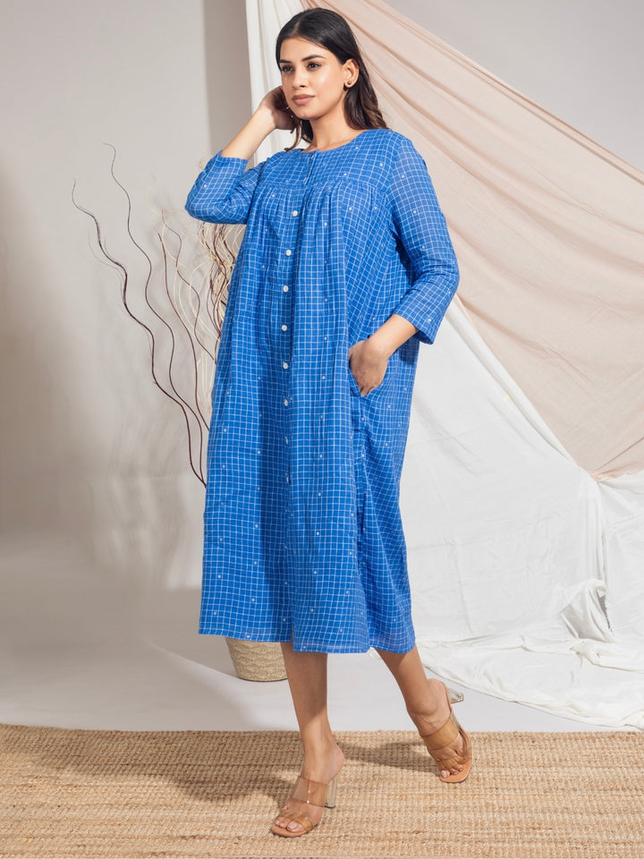 Eshani Hand Woven Cotton Jamdani Dress