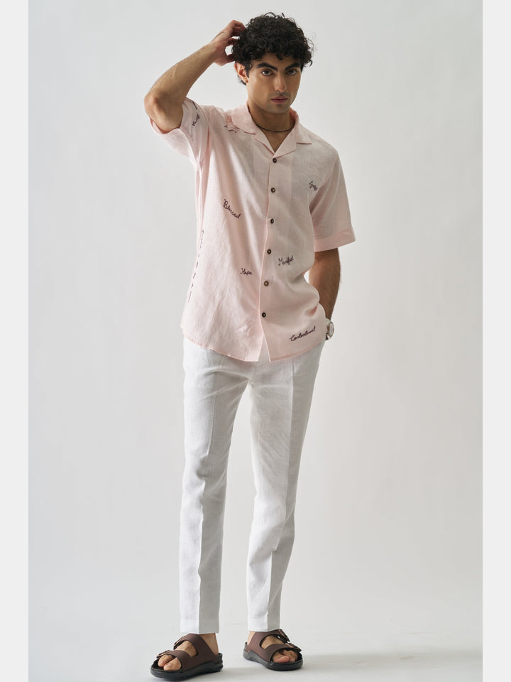 11:11 - Hand Embroidered Linen Shirt Cultura Studio